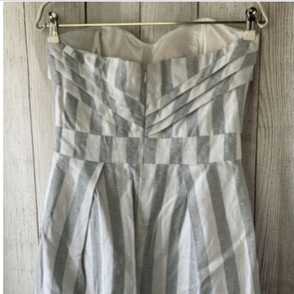 BCBGeneration striped strapless dress with pockets - Picture 2 of 5